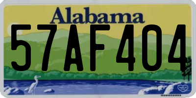 AL license plate 57AF404