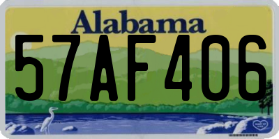 AL license plate 57AF406