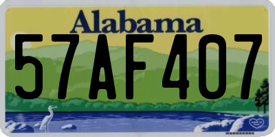 AL license plate 57AF407