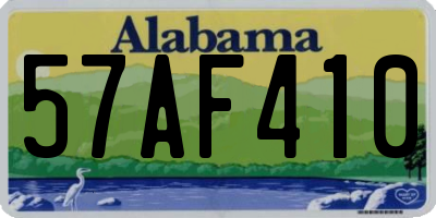 AL license plate 57AF410