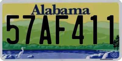 AL license plate 57AF411
