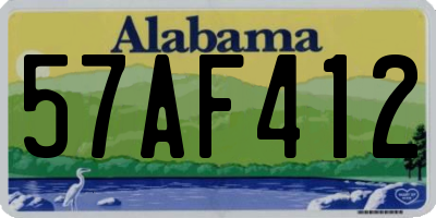 AL license plate 57AF412