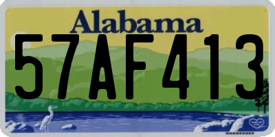 AL license plate 57AF413