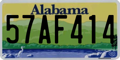 AL license plate 57AF414