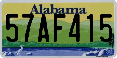AL license plate 57AF415