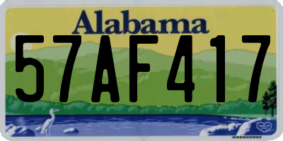 AL license plate 57AF417