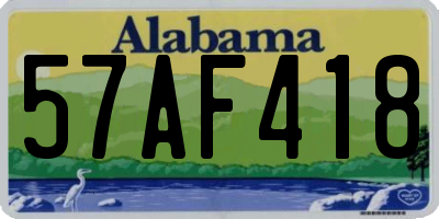 AL license plate 57AF418