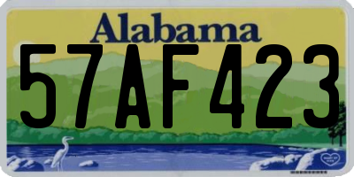AL license plate 57AF423