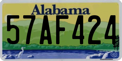 AL license plate 57AF424