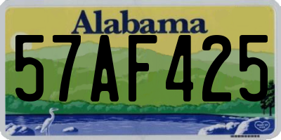 AL license plate 57AF425