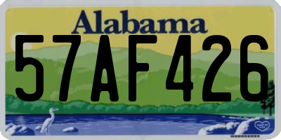 AL license plate 57AF426