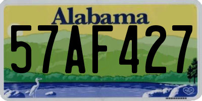 AL license plate 57AF427
