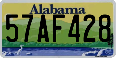 AL license plate 57AF428
