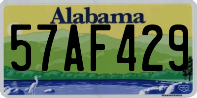 AL license plate 57AF429