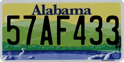 AL license plate 57AF433