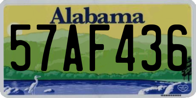 AL license plate 57AF436