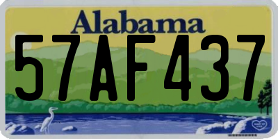 AL license plate 57AF437