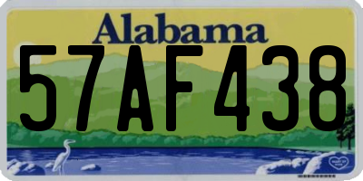 AL license plate 57AF438
