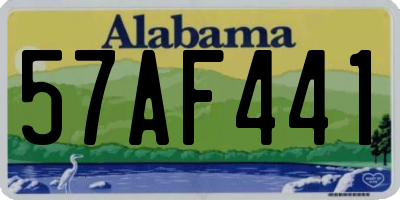 AL license plate 57AF441