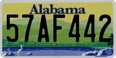 AL license plate 57AF442