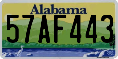 AL license plate 57AF443