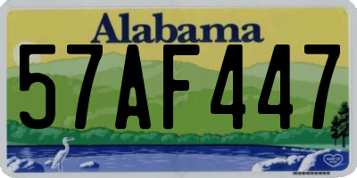 AL license plate 57AF447