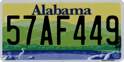 AL license plate 57AF449