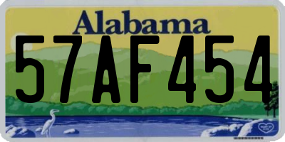AL license plate 57AF454