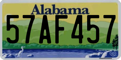 AL license plate 57AF457