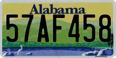 AL license plate 57AF458