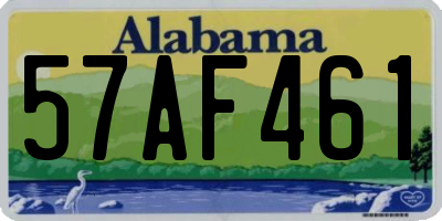 AL license plate 57AF461