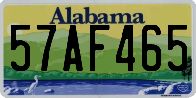 AL license plate 57AF465