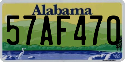 AL license plate 57AF470