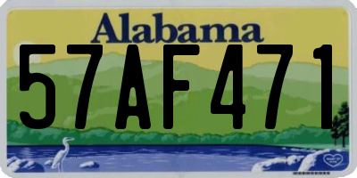 AL license plate 57AF471