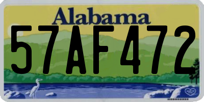 AL license plate 57AF472