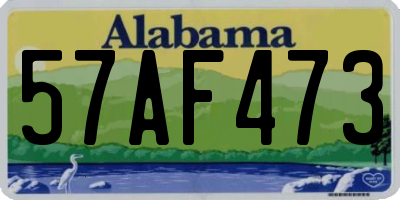 AL license plate 57AF473