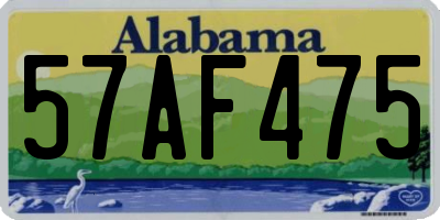 AL license plate 57AF475