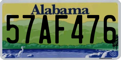 AL license plate 57AF476
