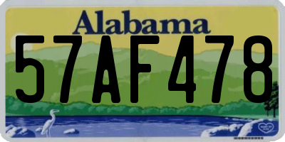 AL license plate 57AF478