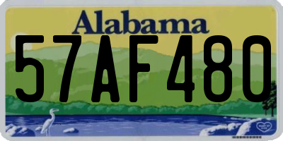 AL license plate 57AF480