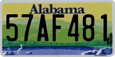 AL license plate 57AF481