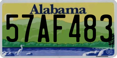AL license plate 57AF483