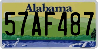 AL license plate 57AF487