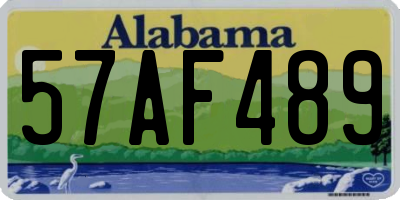 AL license plate 57AF489