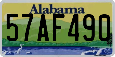 AL license plate 57AF490