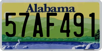 AL license plate 57AF491