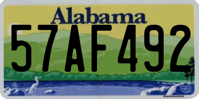 AL license plate 57AF492