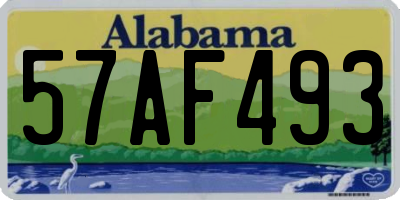 AL license plate 57AF493