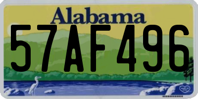 AL license plate 57AF496