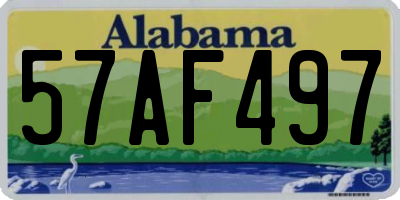 AL license plate 57AF497